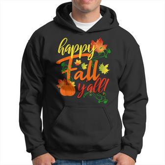 Happy Fall Yall Fall Harvest Pumpkin Fall Leaves Men Hoodie - Thegiftio UK