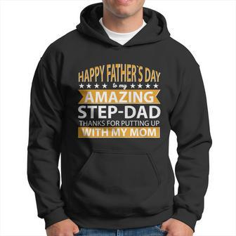 Happy Fathers Day To My Amazing Stepdad Men Hoodie - Thegiftio UK