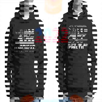 Happy New Year 2022 Flag America New Years Eve Special Graphic Design Printed Casual Daily Basic Hoodie - Thegiftio