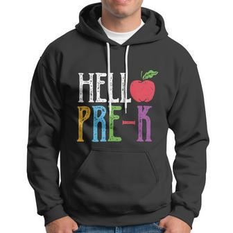 Hello Pre_K Red Apple Back To School Hoodie - Monsterry