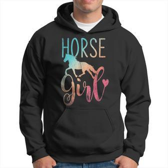 Horse Girl Equestrian Women Girls Gift Horseback Rider Horse Men Hoodie - Thegiftio