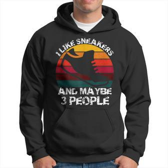 I Like Sneakers And Maybe Three People Funny Vintage Hoodie - Thegiftio