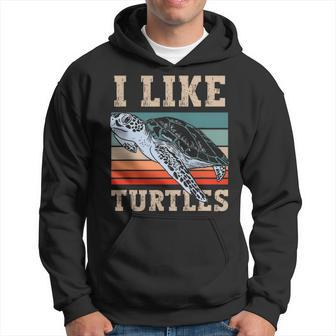 I Like Turtles Lover Turtle Pet Animal Graphic Design Printed Casual Daily Basic Men Hoodie - Thegiftio UK