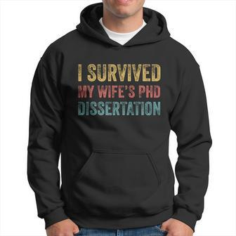 I Survived My Wifes Phd Dissertation For Husband Hoodie - Monsterry DE