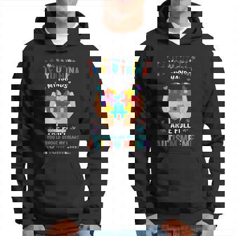 If You Think My Hand Are Full Autism Meme Autism Awareness Heart Puzzle Pieces Hoodie - Thegiftio UK