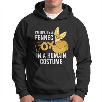 Im Really A Fennec Fox In A Humain Costume Hoodie - Thegiftio UK