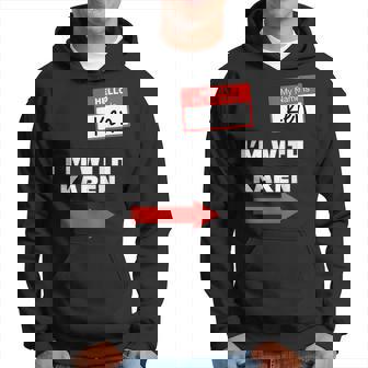 Im With Karen | Funny Couples Gifts Ken Halloween Costume Men Hoodie Graphic Print Hooded Sweatshirt - Thegiftio