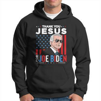 Joe Biden 2022 Usa President Thank You Jesus America Flag Hoodie - Thegiftio UK