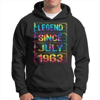 July 59 Years Old Since 1963 59Th Birthday Gifts Tie Dye Men Hoodie Graphic Print Hooded Sweatshirt - Thegiftio UK