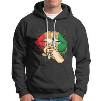 Juneteenth Free Ish Since 1865 Lips African Melanin Girl Hoodie - Monsterry DE