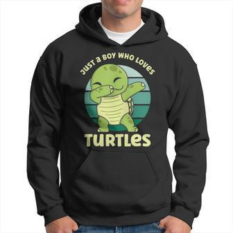 Just A Boy Who Loves Turtles Graphic Design Printed Casual Daily Basic Men Hoodie - Thegiftio UK