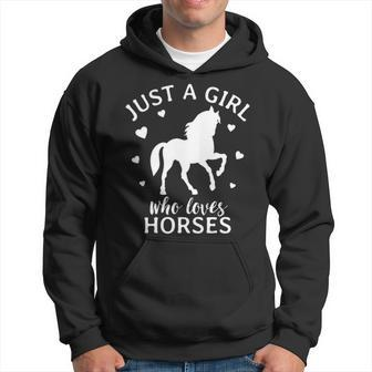 Just A Girl Who Loves Horses 6 Graphic Design Printed Casual Daily Basic Men Hoodie - Thegiftio UK