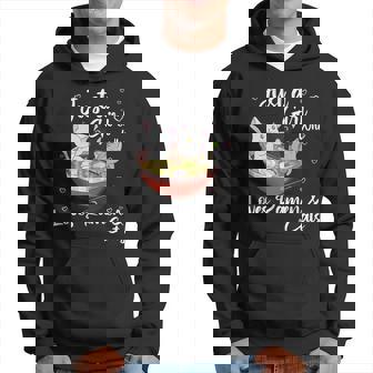Just A Girl Who Loves Ramen And Cats Hoodie - Thegiftio