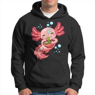 Kawaii Axolotl Ramen N Girls Kids Japanese Anime Lover Men Hoodie Graphic Print Hooded Sweatshirt - Thegiftio UK
