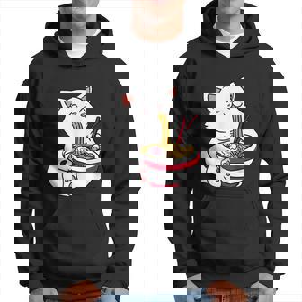 Kawaii Cat Eating Ramen Noodles Japanese Food Anime Men Hoodie - Thegiftio