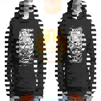 Kawaii Ramen Cute Anime Dog Corgi Japanese Noodles Drk Hoodie - Thegiftio