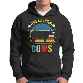 Kids This Kid Loves Cows Boys And Girls Cow Gift Men Hoodie - Thegiftio UK
