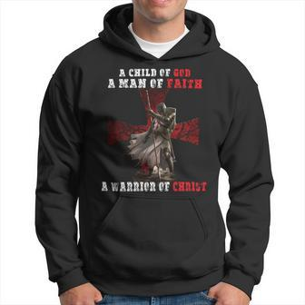 Knight Templar T Shirt - A Child Of God A Man Of Faith A Warrior Of Christ - Knight Templar Store Hoodie - Seseable