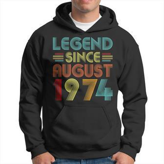 Legend Since August 1974 Vintage 48 Years Old 48Th Birthday Hoodie - Thegiftio UK