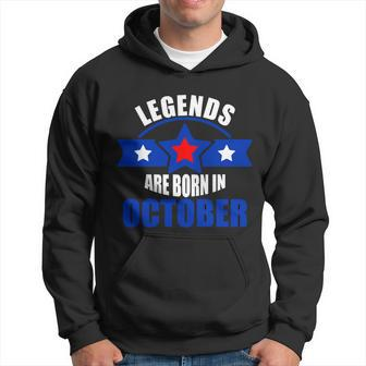 Legends Are Born In October Stars T-Shirt Graphic Design Printed Casual Daily Basic Hoodie