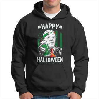 Leprechaun Biden Happy Halloween For St Patricks Day Men Hoodie - Thegiftio UK