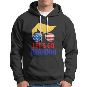 Lets Go Brandon Lets Go Brandon Trump America Flag Hoodie - Thegiftio UK