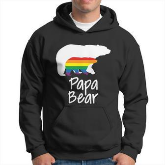 Lgbt Flag Dad Papa Bear Mothers Gay Lesbian Pride Rainbow Graphic Design Printed Casual Daily Basic Hoodie - Thegiftio UK