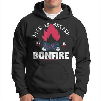 Life Is Better By The Bonfire Campfire Camping Outdoor Hiker Hoodie - Seseable