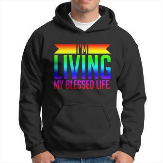 Living Blessed Lifetime Life Faith Jesus Lgbtq Lgbtq Men Hoodie - Thegiftio UK