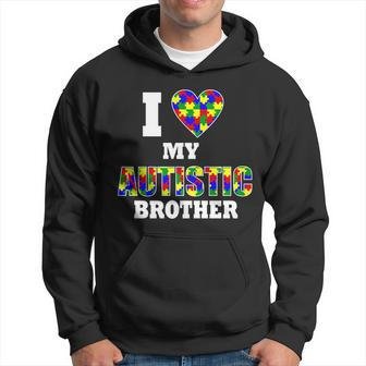 I Love My Autistic Brother Autism T-Shirt Men Hoodie - Thegiftio UK