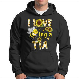 I Love Being A Tia Sunflower Bee Men Hoodie - Thegiftio UK