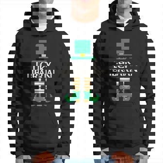 Lucky Librarian St Patricks Day Leprechaun Book Lover Read Men Hoodie - Thegiftio