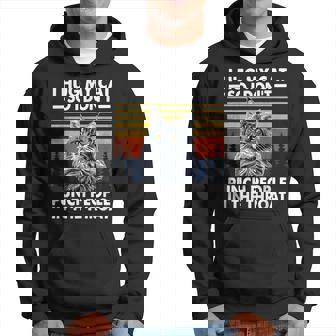 Maine Coon Cat I Hug My Cat So I Dont Punch People Men Hoodie Graphic Print Hooded Sweatshirt - Thegiftio UK