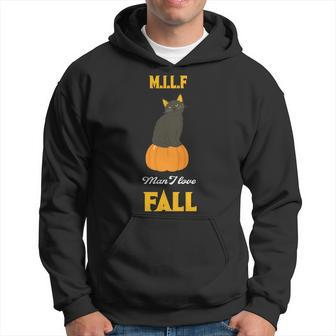 Man I Love Fall Pumpkin Black Cat Men Hoodie Graphic Print Hooded Sweatshirt - Seseable