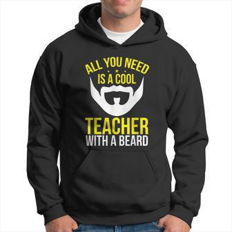 Math Teacher With A Beard Grade School Bearded Teacher Hoodie - Thegiftio UK