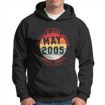 May 2005 Birthday The Year Of Being Awesome Gift Graphic Design Printed Casual Daily Basic Hoodie - Thegiftio UK