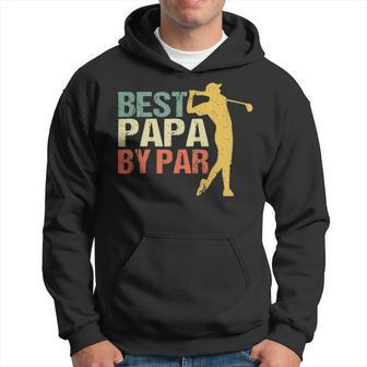 Mens Fathers Day Best Papa By Par Funny Golf Gift Men Hoodie - Thegiftio UK
