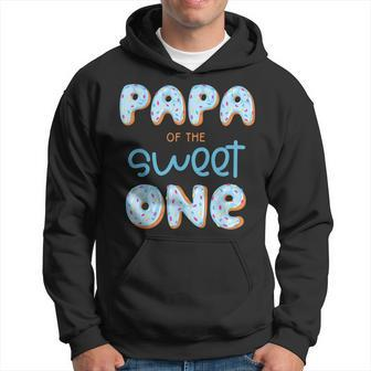 Mens Papa Of The Sweet One Donut Boy 1St Birthday Party Dad Daddy Hoodie - Thegiftio UK