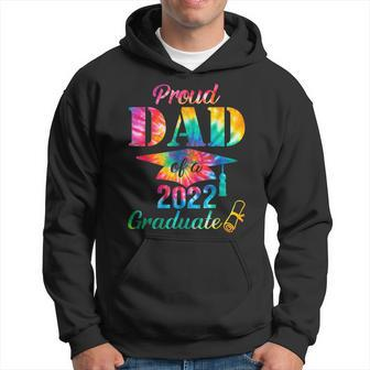 Mens Proud Dad Of A 2022 Graduate Senior 22 Daddy Tie Dye Men Hoodie Graphic Print Hooded Sweatshirt - Thegiftio UK