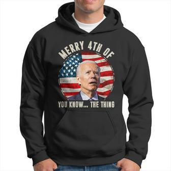 Merry Happy 4Th Of You Know The Thing Funny Biden Confused Graphic Design Printed Casual Daily Basic V2 Hoodie