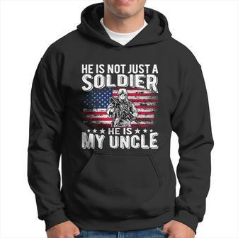 My Uncle Is A Soldier Patriotic Proud Army Niece Nephew Gift Meaningful Gift Men Hoodie - Thegiftio UK