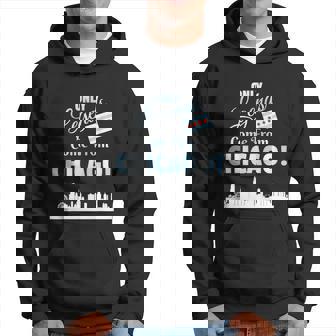 Only Legends Come From Chicago Chicago Skyline And Flag Art Hoodie - Thegiftio
