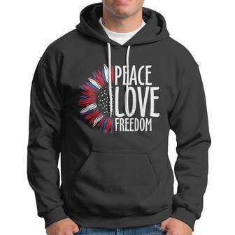 Peace Love Freedom For 4Th Of July Plus Size Shirt For Men Women Family Unisex Hoodie - Monsterry UK