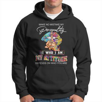 My Personality Is Who Im My Attitude Depends On Who You Are Men Hoodie - Thegiftio UK