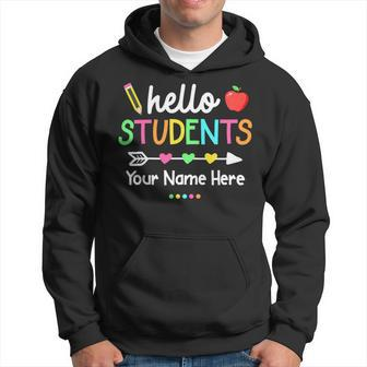 Personalized Teacher Shirt Back To School Hello Students Hoodie - Seseable