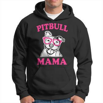 Pitbull Mama Womens Pit Bull Dog Mom Pink Men Hoodie - Thegiftio UK