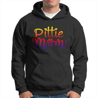 Pittie Mom Pitbull Dog Lovers Mothers Day Mothers Women Mom Great Gift Hoodie - Thegiftio UK