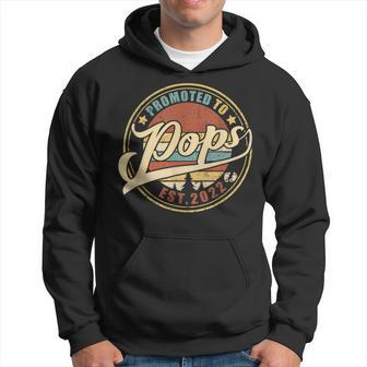 Promoted To Pops 2022 Soon To Be Pops Pregnancy Reveal Men Hoodie - Thegiftio UK