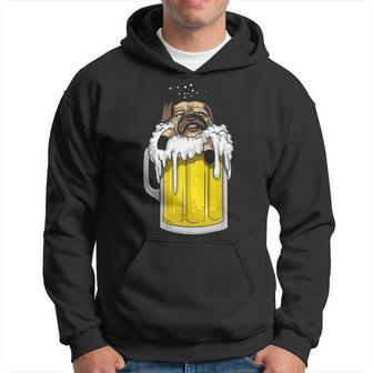 Pug Beer Drinking Party Men Hoodie - Thegiftio UK