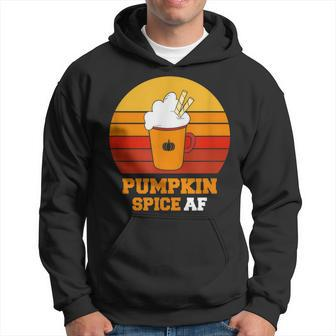 Pumpkin Spice Af Retro Vintage Background Happy Halloween Men Hoodie - Thegiftio UK